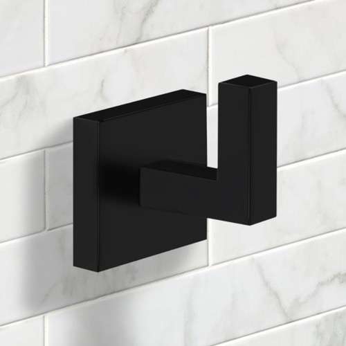 Bathroom Hook, Modern, Square, Black